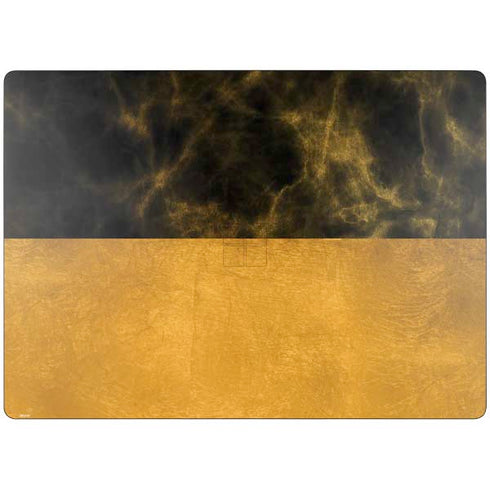 Black and Gold Split Marble Surface Laptop 7 13.8in Skin