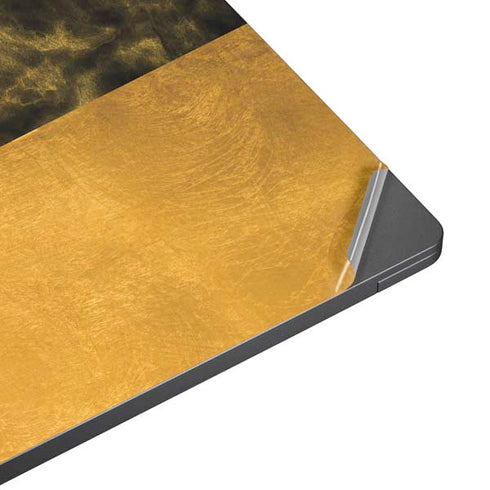Black and Gold Split Marble Surface Laptop 7 15in Skin