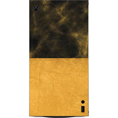 Black and Gold Split Marble XBox Series X Digital Edition Console Skin