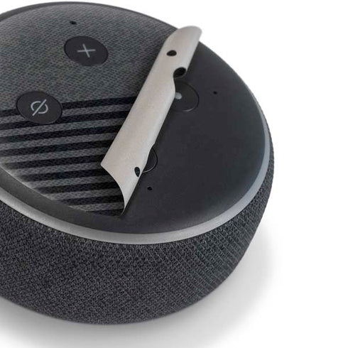 Black and Grey Stripes Amazon Echo Dot Skin