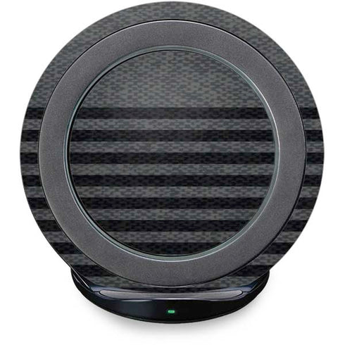 Black and Grey Stripes Fast Charge Wireless Charging Stand Skin