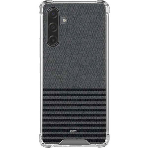 Black and Grey Stripes Galaxy A17 Clear Case