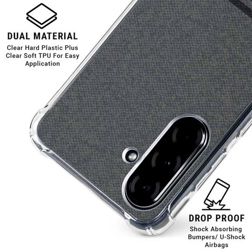 Black and Grey Stripes Galaxy A36 5G Clear Case