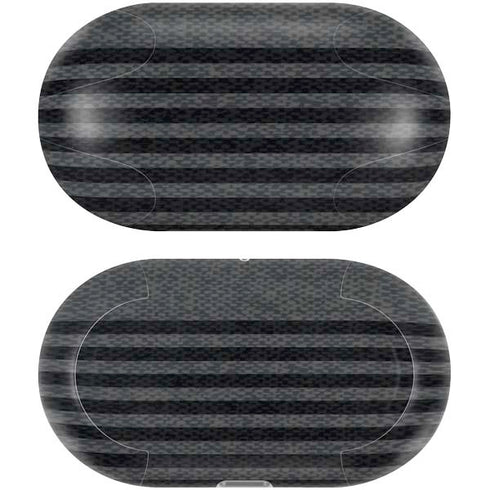 Black and Grey Stripes Galaxy Buds Plus Skin