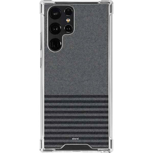 Black and Grey Stripes Galaxy S23 Ultra Clear Case