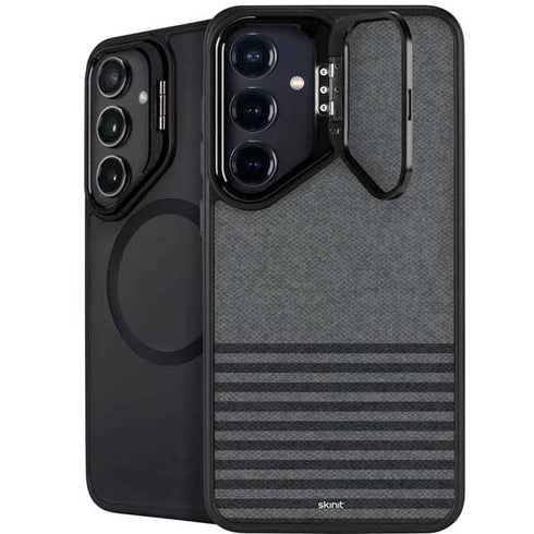 Black and Grey Stripes Galaxy S24 FE Kickstand Case