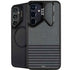Black and Grey Stripes Galaxy S24 FE Kickstand Case