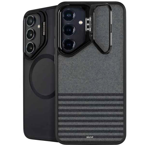 Black and Grey Stripes Galaxy S24 Kickstand Case