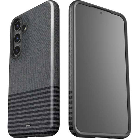 Black and Grey Stripes Galaxy S25 Plus Impact Case