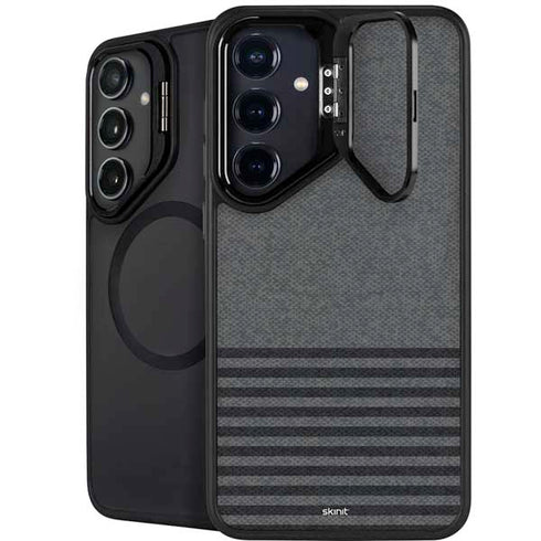 Black and Grey Stripes Galaxy S24 Plus Kickstand Case