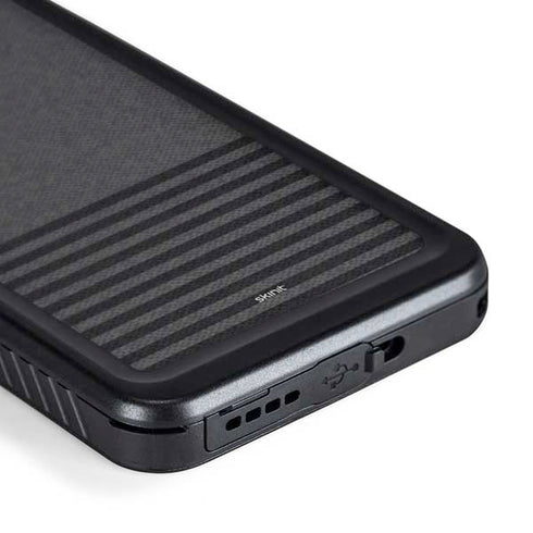 Black and Grey Stripes Galaxy S24 Plus Waterproof Case