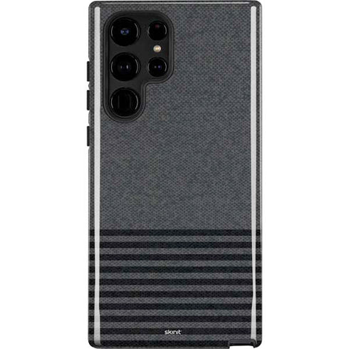 Black and Grey Stripes Galaxy Cases