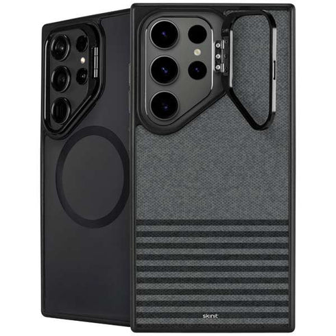 Black and Grey Stripes Galaxy S24 Ultra Kickstand Case