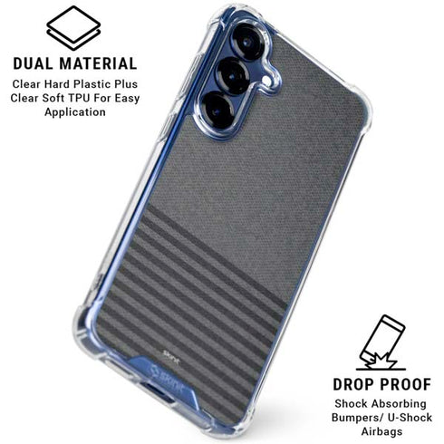 Black and Grey Stripes Galaxy S25 Clear Case