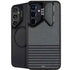 Black and Grey Stripes Galaxy S25 FE Kickstand Case