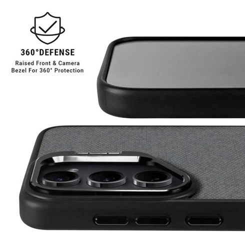 Black and Grey Stripes Galaxy S25 FE Kickstand Case