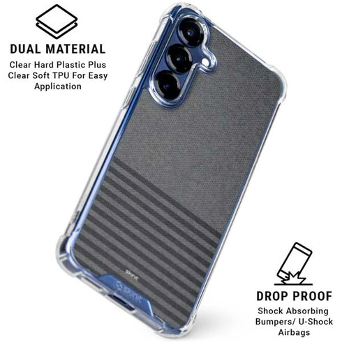 Black and Grey Stripes Galaxy S25 Plus Clear Case