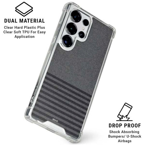 Black and Grey Stripes Galaxy S25 Ultra Clear Case