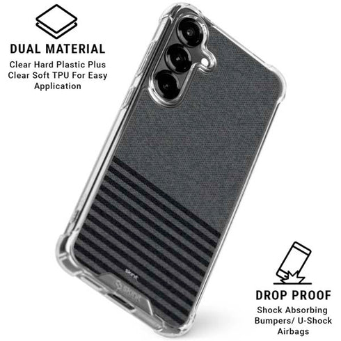 Black and Grey Stripes Galaxy S26 Clear Case