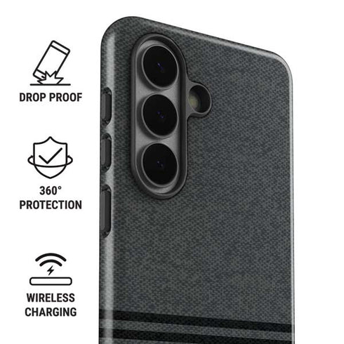 Black and Grey Stripes Galaxy S26 Impact Case
