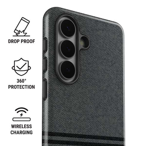 Black and Grey Stripes Galaxy S26 Plus Impact Case