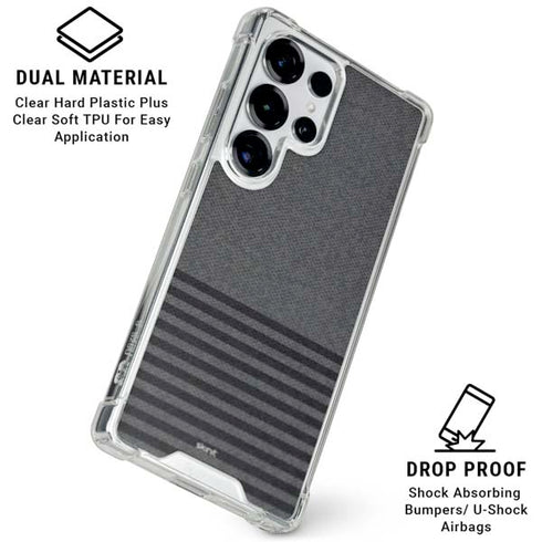 Black and Grey Stripes Galaxy S26 Ultra Clear Case