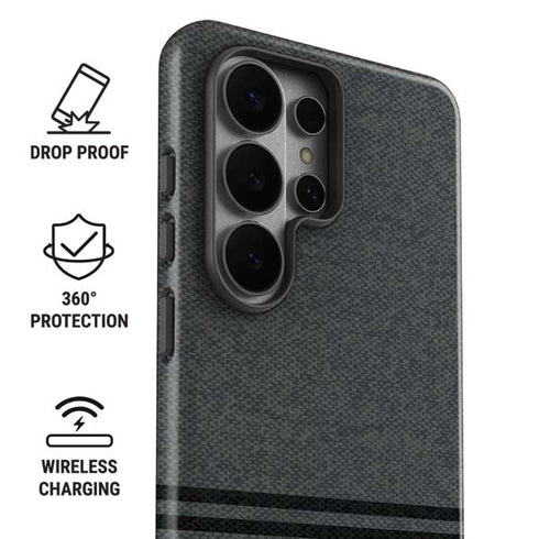 Black and Grey Stripes Galaxy S26 Ultra Impact Case