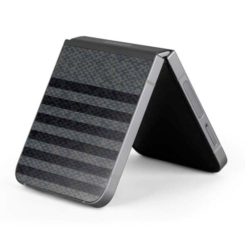 Black and Grey Stripes Galaxy Z Flip6 Skin