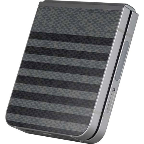 Black and Grey Stripes Galaxy Z Flip6 Skin