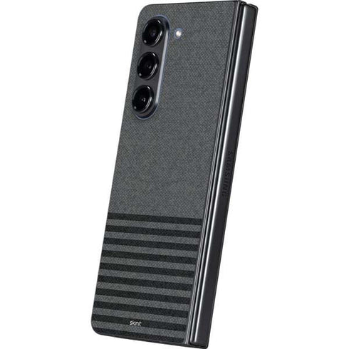 Black and Grey Stripes Galaxy Z Fold5 5G Skin