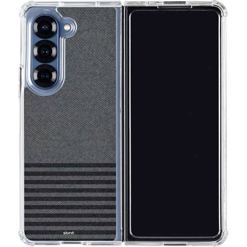 Black and Grey Stripes Galaxy Z Fold6 Clear Case