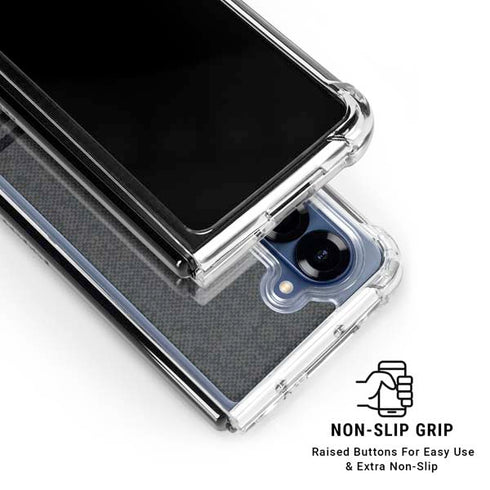 Black and Grey Stripes Galaxy Z Fold6 Clear Case