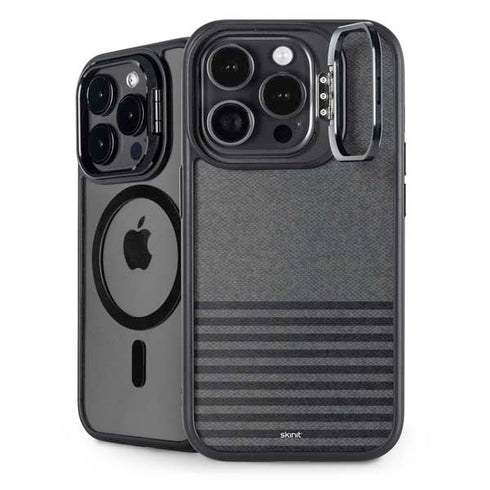 Black and Grey Stripes iPhone 13 Pro Kickstand Case