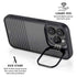 Black and Grey Stripes iPhone 13 Pro Kickstand Case