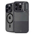Black and Grey Stripes iPhone 13 Pro Max Kickstand Case
