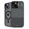 Black and Grey Stripes iPhone 14 Kickstand Case