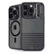 Black and Grey Stripes iPhone 14 Pro Max Kickstand Case