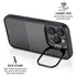 Black and Grey Stripes iPhone 14 Pro Max Kickstand Case