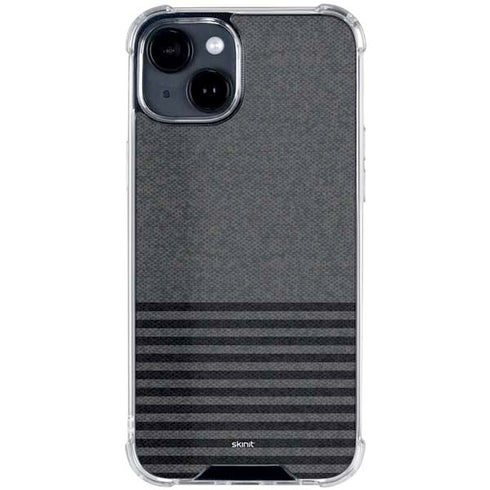 Black and Grey Stripes iPhone 15 Clear Case