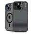 Black and Grey Stripes iPhone 15 Kickstand Case