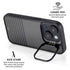 Black and Grey Stripes iPhone 15 Kickstand Case
