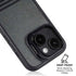 Black and Grey Stripes iPhone 15 Plus Kickstand Case