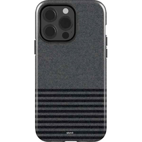 Black and Grey Stripes iPhone 15 Pro Impact Case