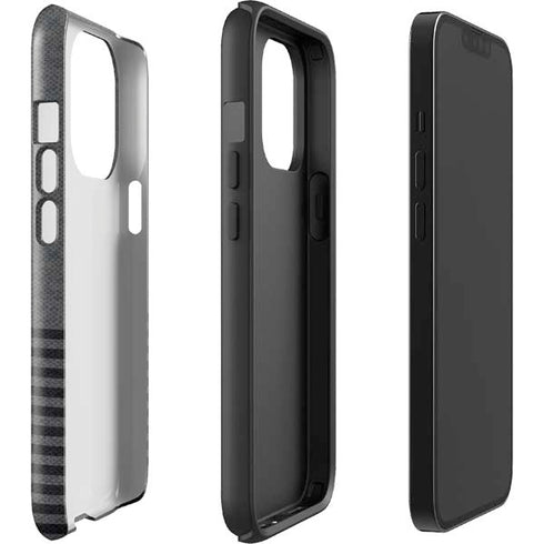 Black and Grey Stripes iPhone 15 Pro Impact Case