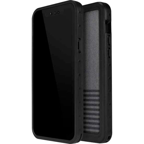 Black and Grey Stripes iPhone 15 Pro Waterproof Case
