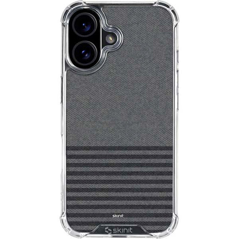 Black and Grey Stripes iPhone 16 Clear Case
