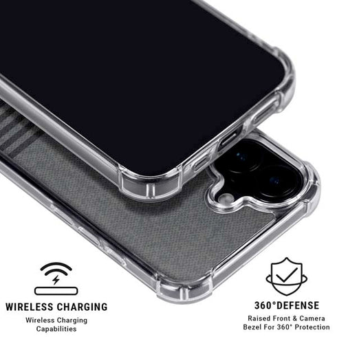 Black and Grey Stripes iPhone 16 Clear Case