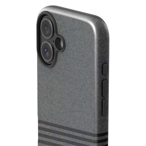 Black and Grey Stripes iPhone 16 Impact Case