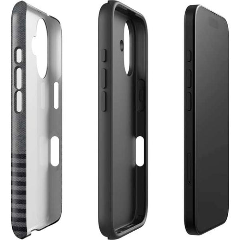Black and Grey Stripes iPhone 16 Impact Case