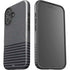 Black and Grey Stripes iPhone 16 Impact Case